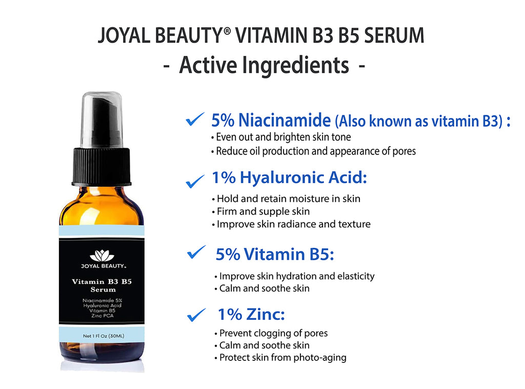 Niacinamide 5% (Vitamin B3) B5 Hydrating Gel with Hyaluronic Acid