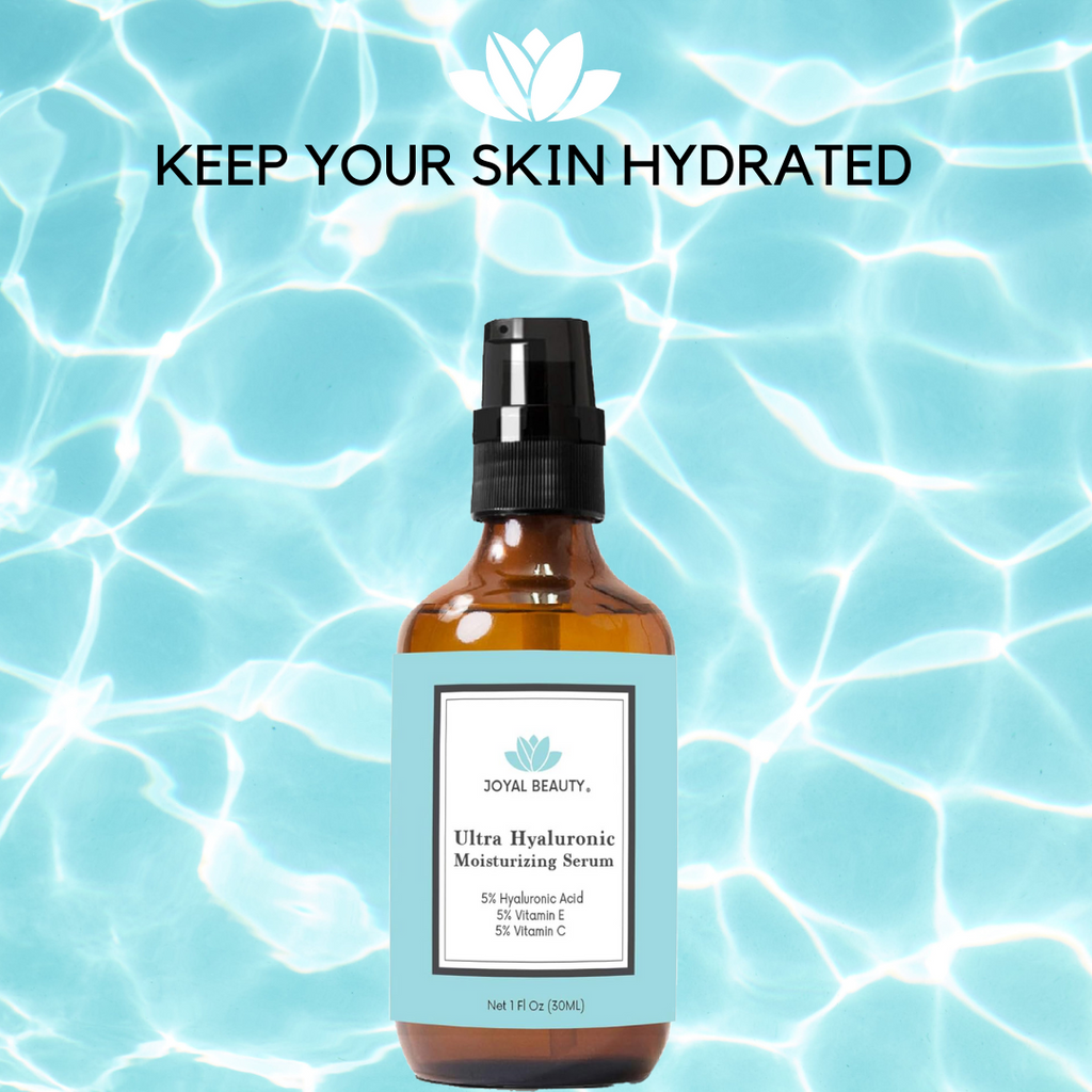 Organic Ultra Hyaluronic Acid Serum with Vitamin C Vitamin E Jojoba