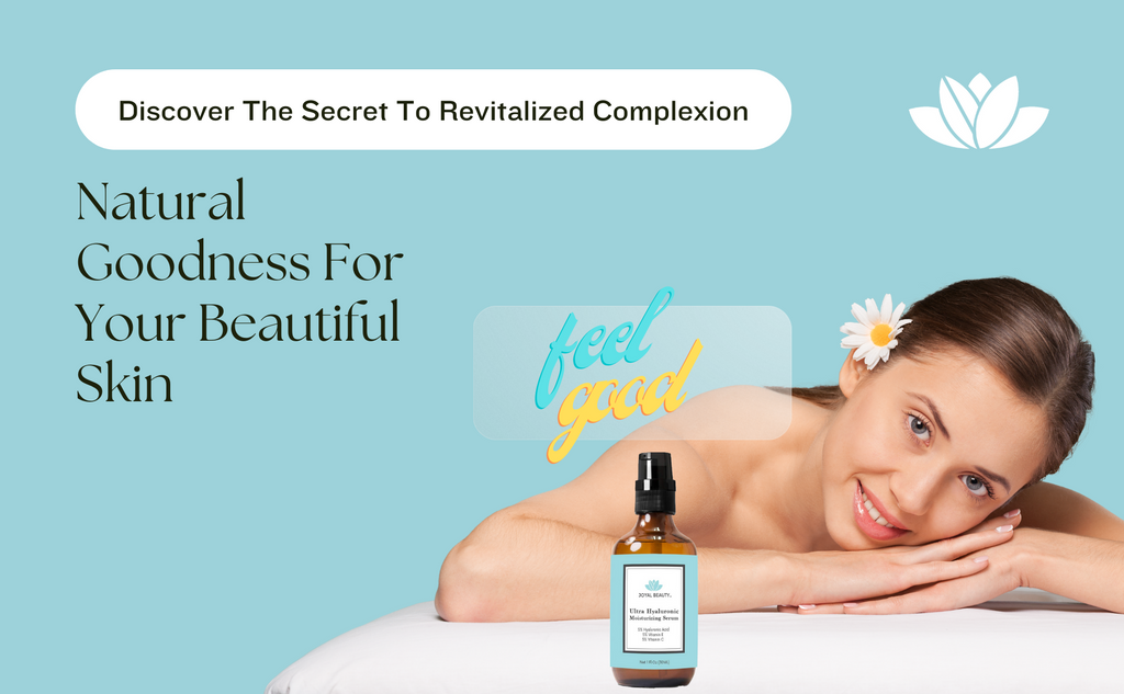 Organic Ultra Hyaluronic Acid Serum with Vitamin C Vitamin E Jojoba