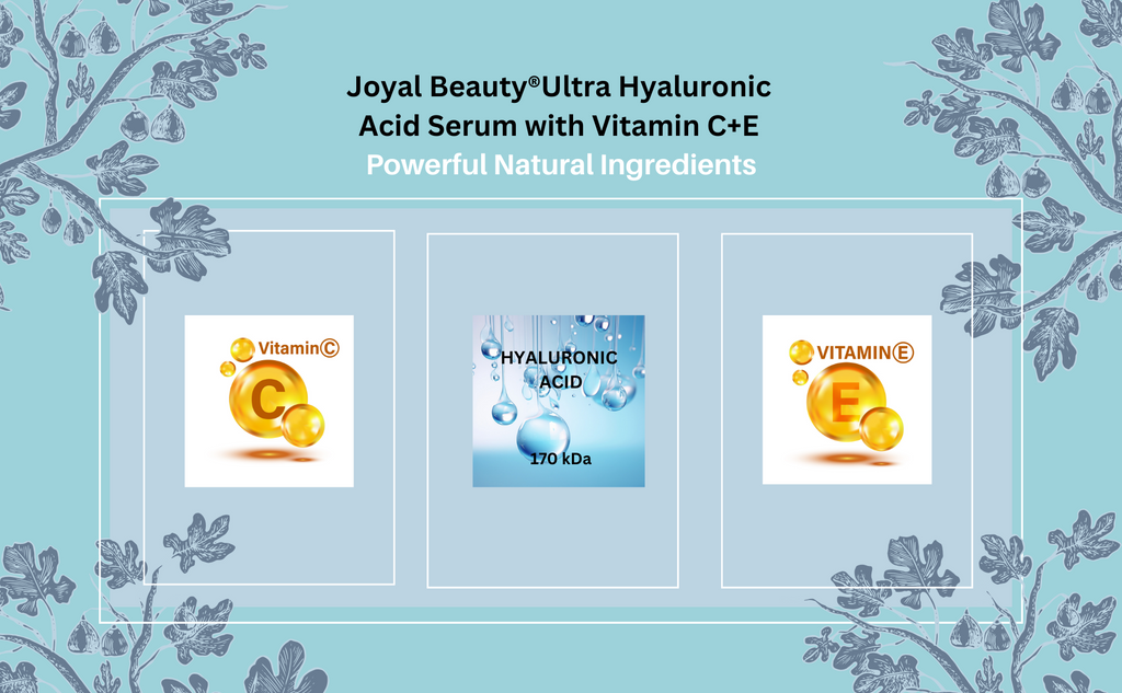 Organic Ultra Hyaluronic Acid Serum with Vitamin C Vitamin E Jojoba