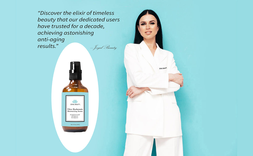 Organic Ultra Hyaluronic Acid Serum with Vitamin C Vitamin E Jojoba