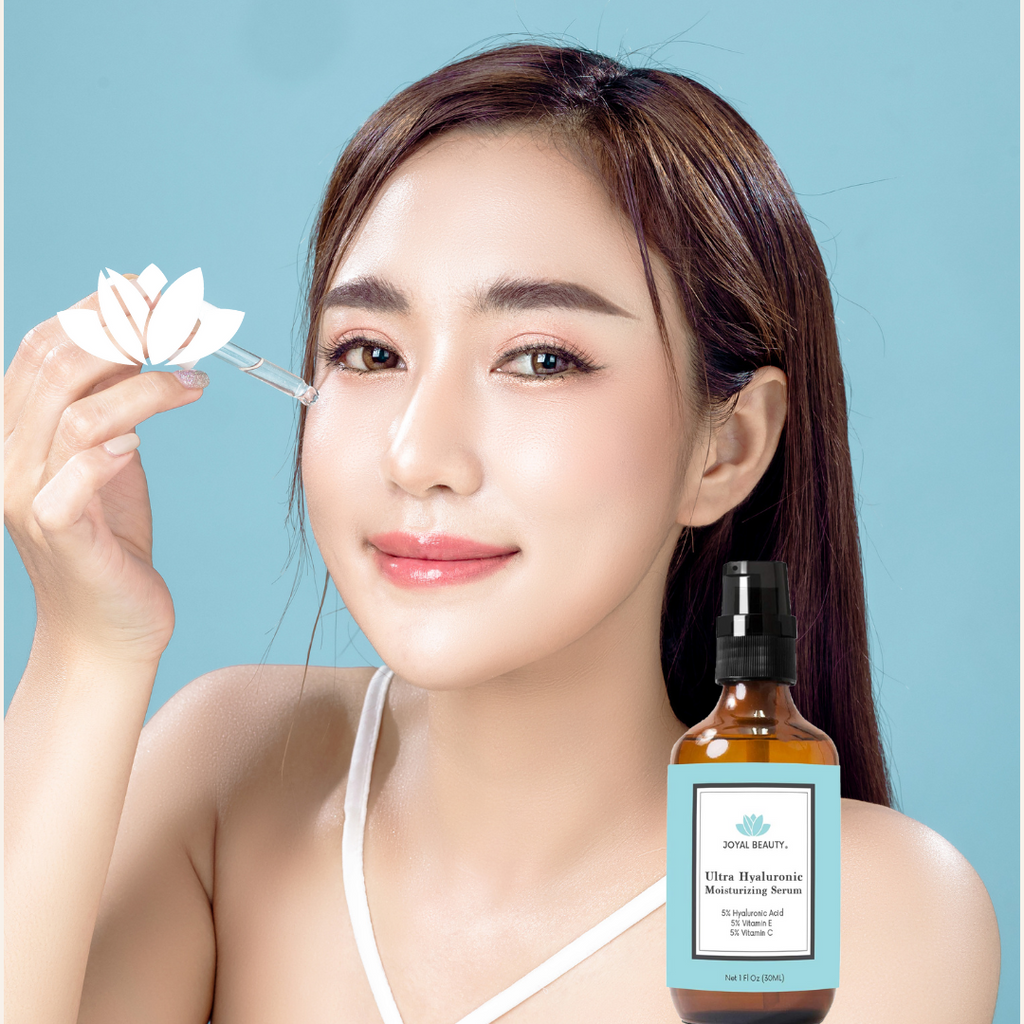 Organic Ultra Hyaluronic Acid Serum with Vitamin C Vitamin E Jojoba