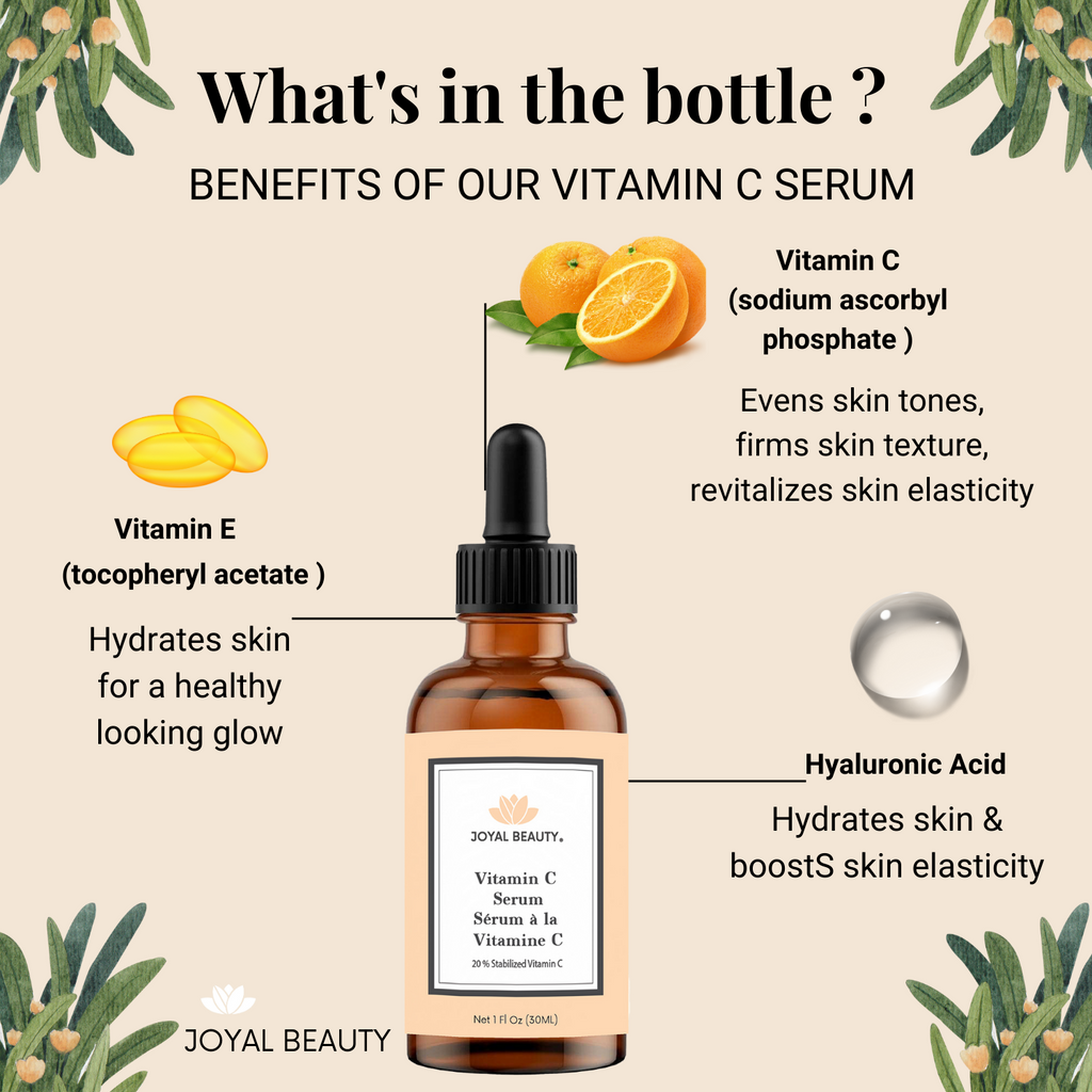 Organic Vitamin C Serum 20% with Vitamin E and Hyaluronic Acid