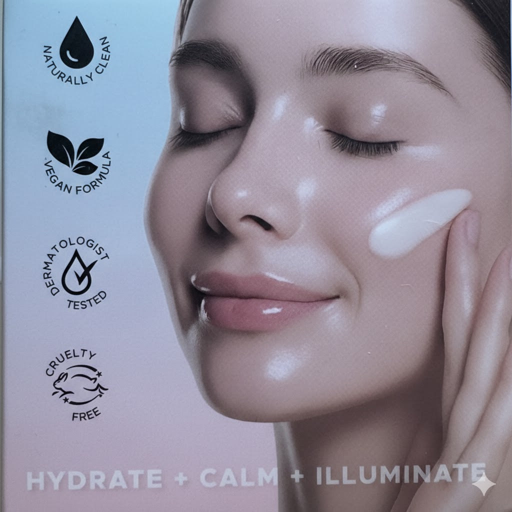 Glowmuse Glass Skin Cream: Niacinamide Hyaluronic Acid Face Moisturizer (50ML)