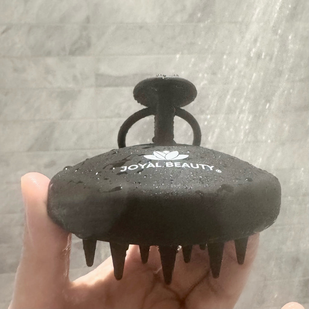 JOYAL BEAUTY Scalp Massager Brush, 2 in 1 Shower Brush for Hair Growth and Dandruff Treatment with Soft Silicone Bristles and Massage Nodes for Hair Care