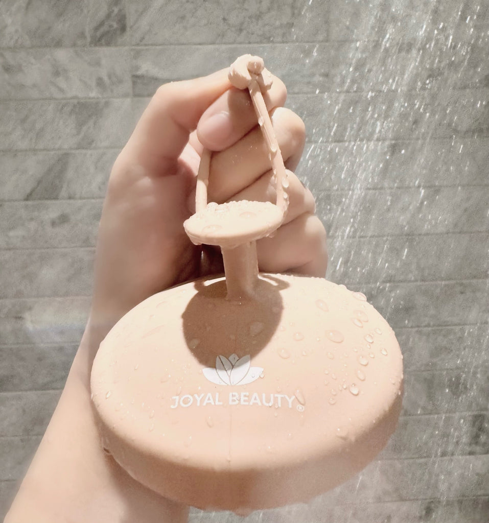 JOYAL BEAUTY Scalp Massager Brush, 2 in 1 Shower Brush for Hair Growth and Dandruff Treatment with Soft Silicone Bristles and Massage Nodes for Hair Care