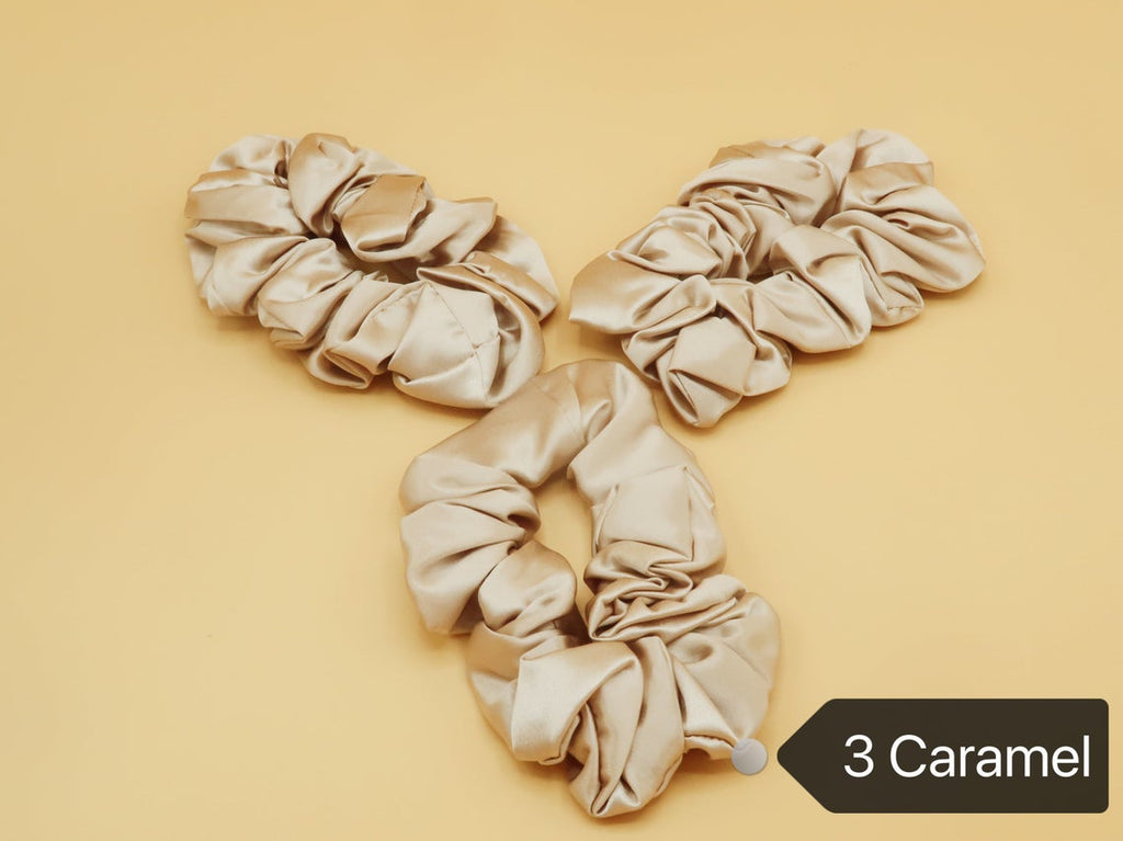 Luxury Pure Silk Hair Scrunchies - 100% Pure Mulberry Silk 22 Momme Scrunchies Hair Tie Bow with Elastic Band. Best for Women Girls Thick Hair.