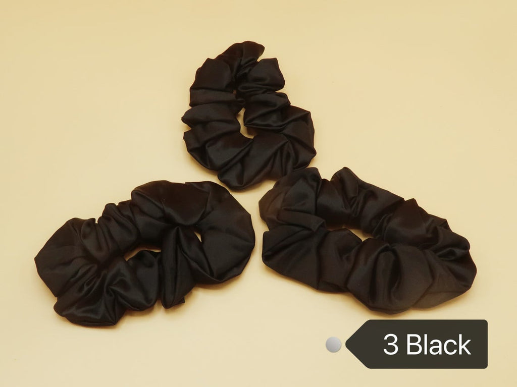Luxury Pure Silk Hair Scrunchies - 100% Pure Mulberry Silk 22 Momme Scrunchies Hair Tie Bow with Elastic Band. Best for Women Girls Thick Hair.