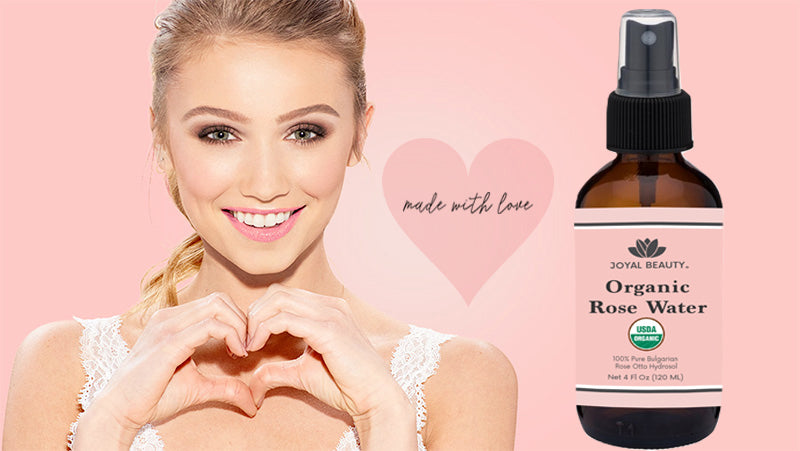 USDA Certified Organic Rose Water 100% Pure All Natural Facial Mist Sprayer Toner