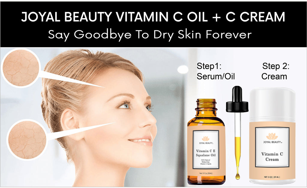 Vitamin C E Squalane Oil for Face and Skin.100% Natural Water-Free Vitamin C Serum.