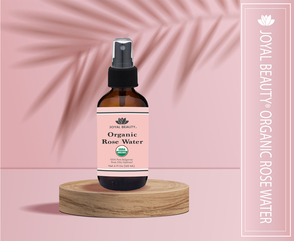 USDA Certified Organic Rose Water 100% Pure All Natural Facial Mist Sprayer Toner