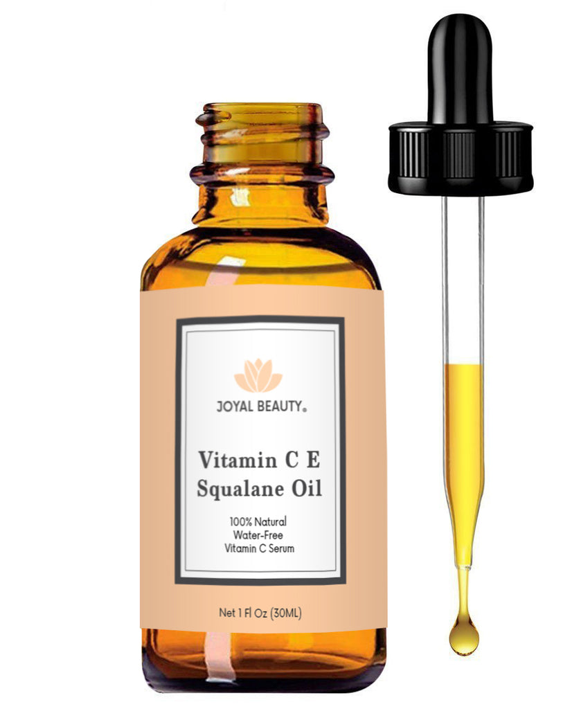 Vitamin C E Squalane Oil for Face and Skin.100% Natural Water-Free Vitamin C Serum.