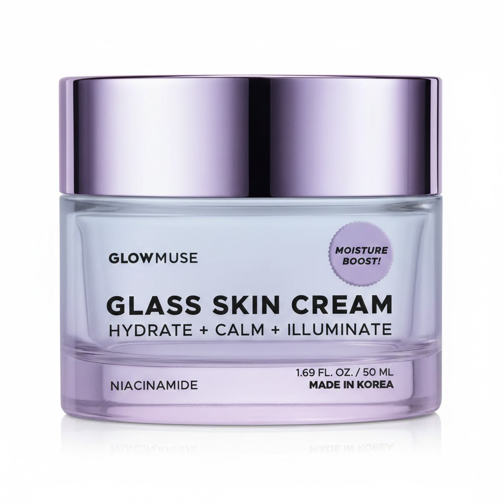 Glowmuse Glass Skin Cream: Niacinamide Hyaluronic Acid Face Moisturizer (50ML)