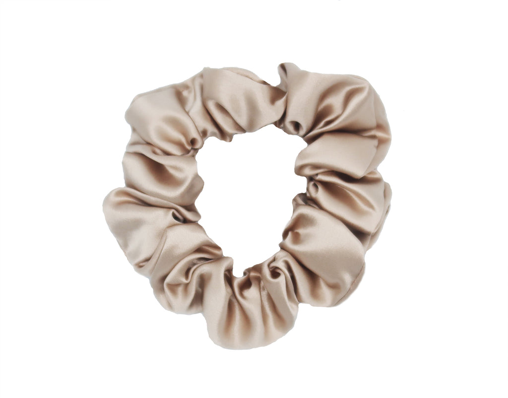 Luxury Pure Silk Hair Scrunchies - 100% Pure Mulberry Silk 22 Momme Scrunchies Hair Tie Bow with Elastic Band. Best for Women Girls Thick Hair.